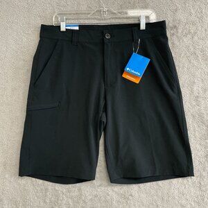 NEW Columbia Men's 32W 10L Omni-Shade Shorts Regular Fit Black Outdoor Cargo